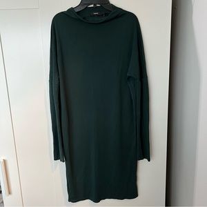 Theory high Neck Long Sleeve Green Dress